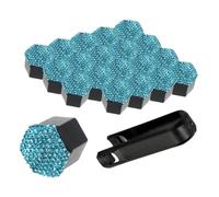 CNfhFRY 20 Pezzi Coprimozzi for Pneumatici for Auto universali con intarsi a Diamante(Blu,21MM)