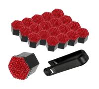 CNfhFRY 20 Pezzi Coprimozzi for Pneumatici for Auto universali con intarsi a Diamante(Red,17MM)