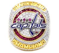 CNfhFRY Replica di Anello con zirconi cubici in Scatola Regalo in Legno for Uomini, Donne e Amici. Il miglior Souvenir for Gli Appassionati Hockey(8#)
