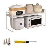 CNKHDZ 1Piece Bianco Porta piatti e porta stoviglie allungabile,35-65×27×25CM mensole cucina salvaspazio,ripiani salvaspazio cucina,organizer credenza,Facile da montare