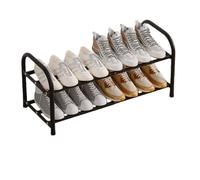 CNKHDZ Scarpiera stretta estraibile salvaspazio espandibile da 45 a 83 cm Armadio per scarpe nero Scarpiera per ingresso, corridoio, ingresso esterno (Nero, 1 pezzo/2 ripiani)