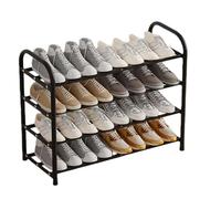 CNKHDZ Scarpiera stretta estraibile salvaspazio espandibile da 45 a 83 cm Armadio per scarpe nero Scarpiera per ingresso, corridoio, ingresso esterno (Nero, 1 pezzo/4 ripiani)
