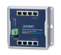 PLANET WGS-804HPT switch di rete Gestito Gigabit Ethernet [10/100/1000] Supporto Power over [PoE] Nero (IP30, IPv6/IPv4, 8-P 1000TP - Wall-mount Managed Switch with 4-Port 802.3AT POE+ [-40 to 75 C],