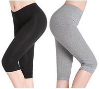 CnlanRow Pantaloncini da donna elasticizzati Capri, Pantaloncini corti da donna da indossare sotto la gonna - - S