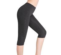 CnlanRow Pantaloncini da donna elasticizzati Capri, Pantaloncini corti da donna da indossare sotto la gonna - Grigio - XL