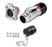 CNLINKO BD-20 Connettore impermeabile industriale circolare IP67 Connettore aeronautico a presa incorporata Connettore aeronautico in metallo anti-interferenza M20 2-14 Poli Presa flangia (14 Poli)