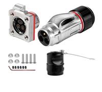 CNLINKO BD-20 Connettore impermeabile industriale circolare IP68 Connettore aeronautico a presa incorporata Connettori aeronautico in metallo anti-interferenza M20 3 Poli Presa flangia a Vite