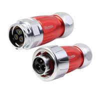 CNLINKO DH-16 Connettore impermeabile IP68 3 poli montaggio a vite completamente spina metallico maschio/femmina per macchinari industriali solari attrezzature esterne kit in linea M16 (3 poli)
