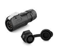 CNLINKO LP-12 Connettore impermeabile IP68 per cavi Connettore elettrici industria Connettore circolare Connettore alloggiamento in PBT Connettore aeronautico M12 2-8 Poli Presa filettata (6 Poli)