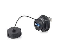 CNLINKO YU-USB3.0 Connettore impermeabile IP67 Connettore per linea dati trasferisci dati ad alta velocità Connettore per montaggio a pannello alloggiamento in PBT aeronautico presa femmina