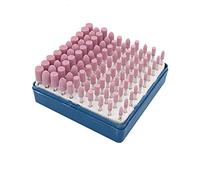 Cnmade - Set di punte abrasive montate per molatura, 100 pezzi, con codolo da 3 mm, accessori per levigatura compatibili con trapani a rotazione Dremel