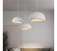 CNMKLM Lampada a sospensione moderna per la sala da pranzo Luce dell'isola della cucina Corridoio del ristorante Lampadario con base E27 Stile Wabi-Sabi giapponese Forma di nido d'uccello(Gray,50CM)