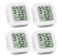 CNMTCCO 4 Piccolo Igrometro Imidità Casa per Interni Digitale Termometro Ambiente Interno Monitor di Temperatura e umidometro per uffici e case