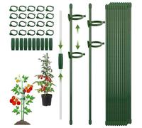 CNMTCCO Bastoncini per Orchidee, 20 Pezzi Supporto per Piante Stabilizzare, Viene Fornito con 20 Moschettoni con 10 Tubi di Srolunga, Sostegno per Piante per la casa, il giardino