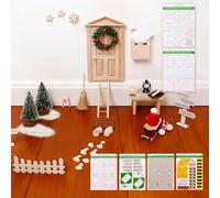 CNMTCCO Kit completo per il periodo di Natale, mini decorazione di Natale, cartoni di trasloco, cantiere, pannelli e molti altri accessori, decorazione fai da te per Natale