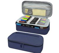 CNMTCCO mäppchen Federmappe 5 Fächer, großer Vorrat Federmappe große Größe Federmappe mäppchen teenagerfeder mäppchen Junge federmappe(Blue)