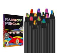 CNMTCCO Matite Colorate Arcobaleno, 12 Pezzi Matite Colorate, Matite per Disegnare, Schizzare, Colorare, Bomboniere per Compleanni di Bambini