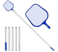 CNMTCCO Piscina, Retino per laghetto, 204 cm, lunghezza con asta telescopico, asta in lega di alluminio rinforzata, maglia fine per stagni, alghe e piscine Bestway, spa, stagni, vasche idromassaggio