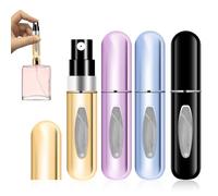 CNMTCCO Porta Profumo Da Viaggio, Confezione Da 4 Porta Profumo Da Borsetta, Porta Profumi Da Viaggio, Piccolo E Portatile, Adatto Per Viaggi Aerei, Borse, Viaggi (5 ml)