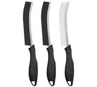 CNMTCCO Spazzole Dure Pennello di Pulizia Angolo- Pennello multifunzionale di Pulizia Gap, Pennello Giunto, Spazzola di Pulizia, Strumenti di Pulizia Per La Casa, Cucina, Veicolo, Toilette (3, Nero)