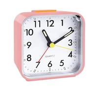CNMTCCO sveglia da comodino, senza ticchettio, con luce, alimentata a batteria, allarme forte, funzione Snooze, funzionamento silenzioso,adatta a chi ha il sonno profondo. (Rosa)