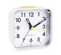 CNMTCCO sveglia da comodino, senza ticchettio, con luce, alimentata a batteria, allarme forte, funzione Snooze, funzionamento silenzioso,adatta a chi ha il sonno profondo. (Bianco)