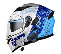 CNNGU Casco Bluetooth per Moto Casco Integrale Flip Up Helmet, Modular Flip-Tipo Doppio Sun Visor Casco Completo, DOT/ECE Casco Certificato