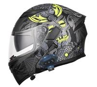 CNNGU Casco Bluetooth per Moto Casco Integrale Flip Up Helmet, Modular Flip-Tipo Doppio Sun Visor Casco Completo, DOT/ECE Casco Certificato