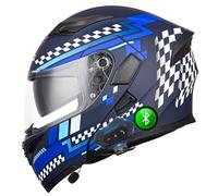 CNNGU Casco Bluetooth per Moto Casco Integrale Flip Up Helmet, Modular Flip-Tipo Doppio Sun Visor Casco Completo, DOT/ECE Casco Certificato