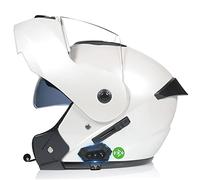 CNNGU Casco Moto Modulare Bluetooth Omologato ECE, con Doppia Visiera, Rivestimento Dell'orecchio Rimovibile, Adatto per Uomini E Donne Adulti, Ventilazione, Peso Netto 1kg, 55-62cm