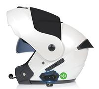 CNNGU Casco Moto Modulare Bluetooth Omologato ECE, con Doppia Visiera, Rivestimento Dell'orecchio Rimovibile, Adatto per Uomini E Donne Adulti, Ventilazione, Peso Netto 1kg, 55-62cm