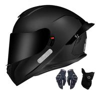 CNNGU Casco Moto Motocicletta Flip Up Casco, Full Face Casco Modulare Casco, ECE Approvato Pieghevole Modulare Integrale Caschi per Motociclette con Doppia Lente, M ~ XL