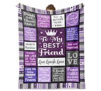 cnnouart Coperta per migliori amiche, regalo per donne, morbida coperta dell'amicizia per compleanno (130 x 180 cm)