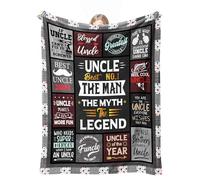 cnnouart Coperta regalo di compleanno per zii, morbida coperta per festa del papà, compleanno, Natale e Ringraziamento (130 x 180 cm)