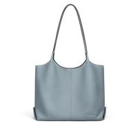 Cnoles Borsa da donna per computer portatile, borsa larga da 15,6 pollici, in pelle, leggera, da ufficio, per lavoro e shopping, Azzurro, 39cmX12cmX28.5cm