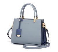 Cnoles Eleganti borse da donna in pelle con tracolla Borse alla moda per la spesa da donna, Azzurro
