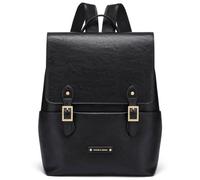 Cnolés - Zaino in pelle da donna, multifunzionale, vintage, per la scuola, per lo shopping e il laptop, Nero , Taglia unica