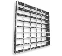 CNPRAZ Griglia di scarico in acciaio zincato, griglia di drenaggio quadrata in metallo resistente, resistente, per bacino di cattura, griglie di drenaggio spesse per garage, vialetto, cortile