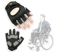 CNPSMYF Guanti per sedia a rotelle traspiranti per uomini e donne | Guanti senza dita con protezione del palmo, traspiranti e leggeri per spingere sedia, bici, allenamento pesi