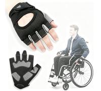 CNPSMYF Guanti per sedia a rotelle traspiranti per uomini e donne | Guanti senza dita con protezione del palmo, traspiranti e leggeri per spingere sedia, bici, allenamento pesi