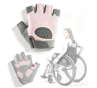 CNPSMYF Guanti per sedia a rotelle traspiranti per uomini e donne | Guanti senza dita con protezione del palmo, traspiranti e leggeri per spingere sedia, bici, allenamento pesi