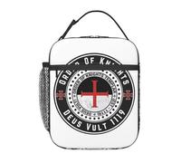 CNQPJKYAQ Sacco Termico Termico Anti-infiltrazioni per Il Pranzo per Donne con Lo Stemma dei Cavalieri Templari con Croce dei Guerrieri Templari Medievali