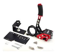 CNRAQR PC Racing Game Freno a mano USB per SIM a 16 bit per giochi di corse, compatibile con G27 G29 G920 G923 T500 T300 simula freno a mano lineare rosso (con clip di fissaggio e piastra