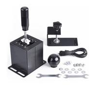 CNRAQR PC USB Simulator Shifter 7+R H Gear Shifter con L Shape Clamp Set per cambio PC Windows Sterzo Compatibile con G29/G27/G25/G920, T300RS/GT Wheel