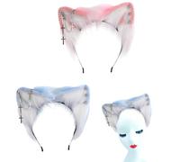 Cnrfeoap Cerchietti con orecchie di gatto, per anime, incontri a tema, appassionati di film, con orecchini in metallo, per adolescenti e adulti