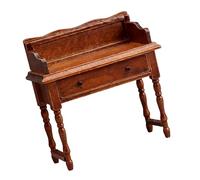 Cnrfeoap Mobili da scrivania in miniatura in legno europeo per esposizione elegante accessori per la casa delle bambole Mobili