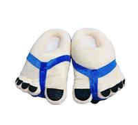 Cnrfeoap Pantofole pelose in peluche a forma di cartone animato, sicure per la casa, perfette per confezioni regalo, uso creativo, Blu, Taglia unica