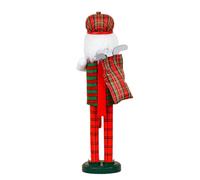 Cnrfeoap Statua a righe festiva dello schiaccianoci a forma di golf intagliata a mano in legno per interni stagionali styling decorativo giocatore schiaccianoci statuetta