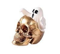 Cnrfeoap Statua di teschio di spettro di Halloween fatta a mano statuetta in resina per ufficio decorazione domestica regalo decorazione domestica Halloween