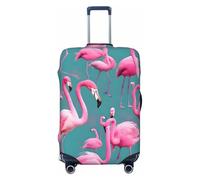CNTDBU A Flock of Flamingos - Copertura elastica per valigia, protezione per bagagli da viaggio, resistente ai graffi, adatta alla maggior parte delle valigie, Nero , M, boemo